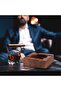 Cool Wood Cigar Ashtray with 4 Solid Cigar Holders (Style-01) - 4