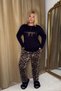 Women's Large Size Long Sleeve Pajamas Set
