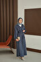Women's Drawstring Detail Dress Navy Blue - 5