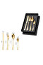 Premium Stainless Steel 4-Piece Cutlery Set – Tableware Set for 1 Person Gold Color - 3