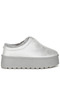 Women Faux Leather Platform Classic Slip-On in Silver - 2