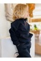 Boys / Girls Mock Neck Sweatshirt Kangru Pocket 3 Thread Ş Fleece-Lined Black - 3