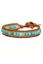 Turquoise Natural Stone Mosaic Bracelet – Handmade Adjustable Vintage Women's Bracelet - 2