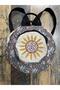Fargin Ethnic Authentic Bohemian Round Embroidered Backpack Daily Travel Waterproof Backpack