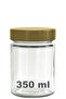 350 ml Jar with Gold Deep Lid 350 Cc Transparent Jam, Marmalade Glass Jar Deep 50 Pieces - 8