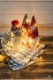 Illuminated gnome christmas ornament christmas figure lucky gnome new year santa hat gnome snowflake - 8