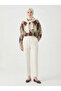 Narrow Leg Atlas Pants-Cream