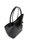 Double Handle Faux Leather Hype Women's Shoulder Bag Black - 4