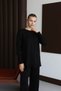 25017 Women's Pants Stitching Detailed Premium Knitwear Set Black - 4