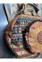 Fargin Ethnic Authentic Bohemian Round Embroidered Backpack Daily Travel Waterproof Backpack - 2