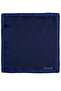 8 cm Classic Wide Hand Made Navy Blue Patterned Handkerchief Tie - 5