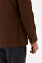 Ds Damat Slim Fit Brown Diagonal Fabric Jacket - 7