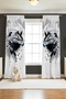 Black and White Eagle Patterned Children's Baby Room Background Curtain (Single Wing Pricing) - 2