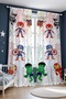 Little Superheroes Patterned Children's Baby Room Background Curtain (Single Panel Pricing) - 3