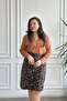 Flannel Bell Skirt with Decorative Button Detail on the Front - 8