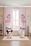 Princess Ballerina Patterned Children's Baby Room Background Curtain (Single Wing Pricing) - 3