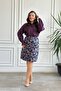 Flannel Bell Skirt with Decorative Button Detail on the Front