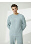 Unisex Crew Neck Embossed Printed Inside Cotton Pocketed Top and Bottom Set