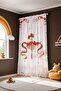 Red Bow Ballerina Patterned Children's Baby Room Background Curtain (Single Wing Pricing) - 4