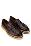 Men's Genuine Leather Tan Loafer Shoes - 2