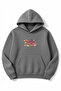 Oversized Smoke Gray Unisex Adventure Time Printed Hooded Sweatshirt
