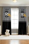 Gray Stadium Goal Written Patterned Children's Baby Room Background Curtain (Single Panel Pricing) - 3