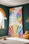Colorful Suns Patterned Children's Baby Room Background Curtain (Single Panel Pricing) - 4