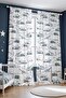Construction Site Vehicles Patterned Children's Baby Room Background Curtain (Single Panel Pricing) - 2
