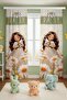 Daisy Crown Princess Patterned Children's Baby Room Background Curtain (Single Wing Pricing) - 2