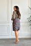 Flannel Bell Skirt with Decorative Button Detail on the Front - 8