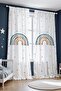 Blue Rainbow Patterned Children's Baby Room Background Curtain (Single Wing Pricing) - 2