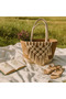 OneDcor Cotton & Jute Plant Basket – 40x26x57cm Boho Seagrass-Style Woven Planter - 6