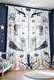 Blue Undersea Patterned Children's Baby Room Background Curtain (Single Panel Pricing) - 3