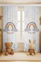 Aydedeli Rainbow Patterned Children's Baby Room Background Curtain (Single Panel Pricing) - 2