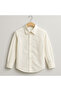 Girls' and Boys' White Cotton Poplin Long Sleeve Shirt - 6