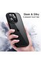Case for iPhone 16 Pro 6.3-Inch, Shockproof Bumper Cover, Matte TPU Frame, Clear Back (Black) - 6