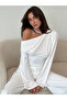 Women's Asymmetrical Shoulder Wide Sleeve Slim Fit T-Shirt - 6