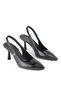 Vivienne Flexible Soft Non-Slip Sole (7 cm) Black Skin Light Elastic Women's Heeled Shoes - 3