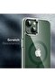 Magnetic Case for iPhone 13 (6.1") MagSafe Compatible, Shockproof, Clear/Alpine Green - 7