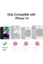 Matte Case for iPhone 14 6.1-Inch, Shockproof, Frosted Translucent Back (Black) - 2