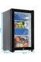 62L Compact Beverage Cooler Refrigerator with Glass Door and Key Lock (Black) - 3