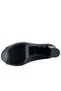 Carolina Black Patent Leather Open-Front Round-Toe Thick Platform Heeled Shoes - 6