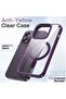 Magnetic Case for iPhone 14 Pro Max 6.7-Inch, MagSafe Compatible, Shockproof Clear Back (Deep - 3