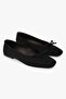Women's Lovia Black Suede Bow Ballerinas - 4