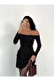 Women's Mini Dress Sandy Fabric Off Shoulder Layered Flounce - - 5