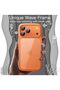 Wavy Case for iPhone 17 Pro 6.3-Inch, Clear Hard PC Back (Orange) - 3