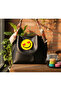 Black Handbag and Shoulder Bag with Scarf, Chain Strap, Smiling Face Figure, Mirrored Keychain Gift - 7