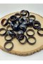 Agate Stone Thick Ring – Black Variegated – 9*3mm Thickness (59964) - Price Is for 1 Piece of Ring - 2