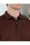 Italian Style S Slim Fit Zipper Polo Neck Knitwear Sweater Tile T14514 - 2