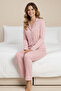 Women's Modal Shirt Collar Buttoned 2-Piece Pajama Set Vr.Pa30.T01.Y11.1X